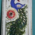 Peacock lippan art