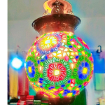 Blue Pottery Hanging Lamp