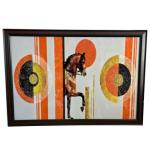 Wall Art Brown Horse Marching Crystal Painting(36x24) in