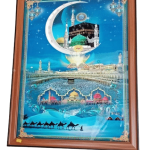 makka Madina photo frame Painting Hanging Photo Frame with bubble crystal.Decorative Item for Living Room, Temple House, Home Decor and Wall Decoration (27x22)inch