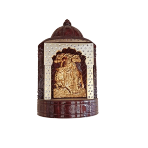 Awesome Craft Radha Krishana Murti with temple For Home Living Room Gifts for Family and Corporate Gifts Decorative Showpiece(12x5)in
