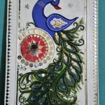 Peacock lippan art