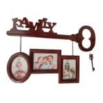 Our Family Collage Plastic Photo Frame (Set of 3, Wall Hanging)(20x10)in