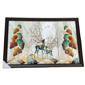 Modern Art Deer Crystal Porcelain Painting