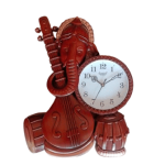 Quartz Analog Sunray Lord Ganesh Wall Clock (17 in x11 in)