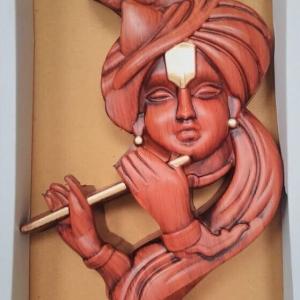 Lord Krishna Face Frame (20x10)in