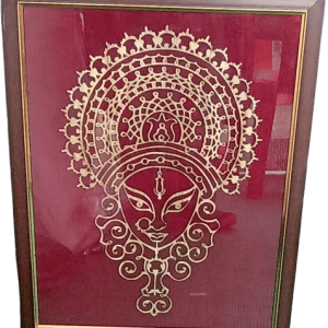 Bamboo Goddess Durga Wall Art – Handcrafted Spiritual Decor(16×20)