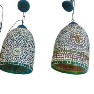 Blue Pottery Hanging Lamp |Traditional Jaipur Blue Pottery Lamp