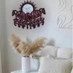 Seven Horse's Wall clock With Sun (30x18) inch