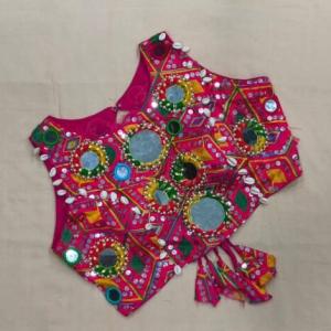 Traditional kutchi mirror work choli | Embroidered navratri blouse ( pack of 1)