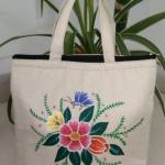 Khadi hand made and hand painted bag