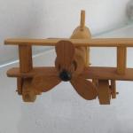 Hand crafting bamboo biplane model decoration wooden aeroplane showpiece