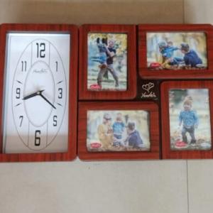 Collage photo frame with clock (4 photo) (20x14)in