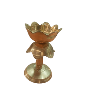 Handcrafted Brass Lotus Diya Stand(size 6")