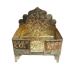 Handcrafted Brass Pooja Chowki | Temple Singhasan(size 6×4 )