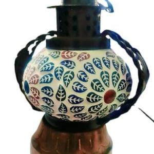 Handcrafted Jaipur Blue Pottery Decorative Lamp/ lalten