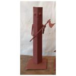 Handcrafted Iron Warrior Figurine – Decorative Metal Art Showpiece |Tribal Art (size10×4)