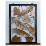 Tribal Art | Elegant Iron Leaf Wall Art Frame (size 17×12)
