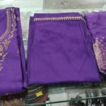 Febric Roman silk top hand work suit