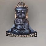Meditating Black Child Monk Buddha Statue
