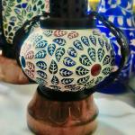 Handcrafted Jaipur Blue Pottery Decorative Lamp/ lalten